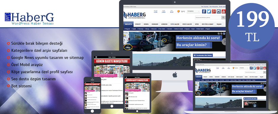 WordPress Haber Teması HaberG